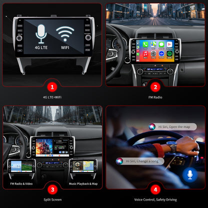 For Toyota Camry 2015-2017 Radio upgrade,9-inch QLED  8-Core CPU,touch screen Stereo,Wireless CarPlay & Android Auto,keep OEM Controls