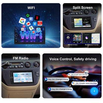 Honda Odyssey Radio upgrade 1997-2004 CarPlay Stereo Screen-Topdisplay 1997 1998 1999 2000 2001 2002 2003 2004 Replacement Headunit Apple Android Auto Accessories Pantalla Estéreo 