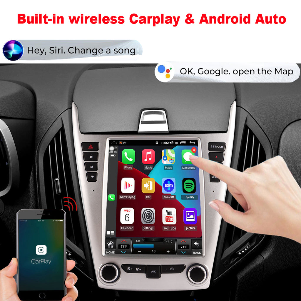 for Chevrolet Chevy Equinox LS LT 2010-2015 Radio upgrade,9.7-inch QLED  8-Core CPU,touch screen Stereo,Wireless CarPlay & Android Auto,keep OEM Controls