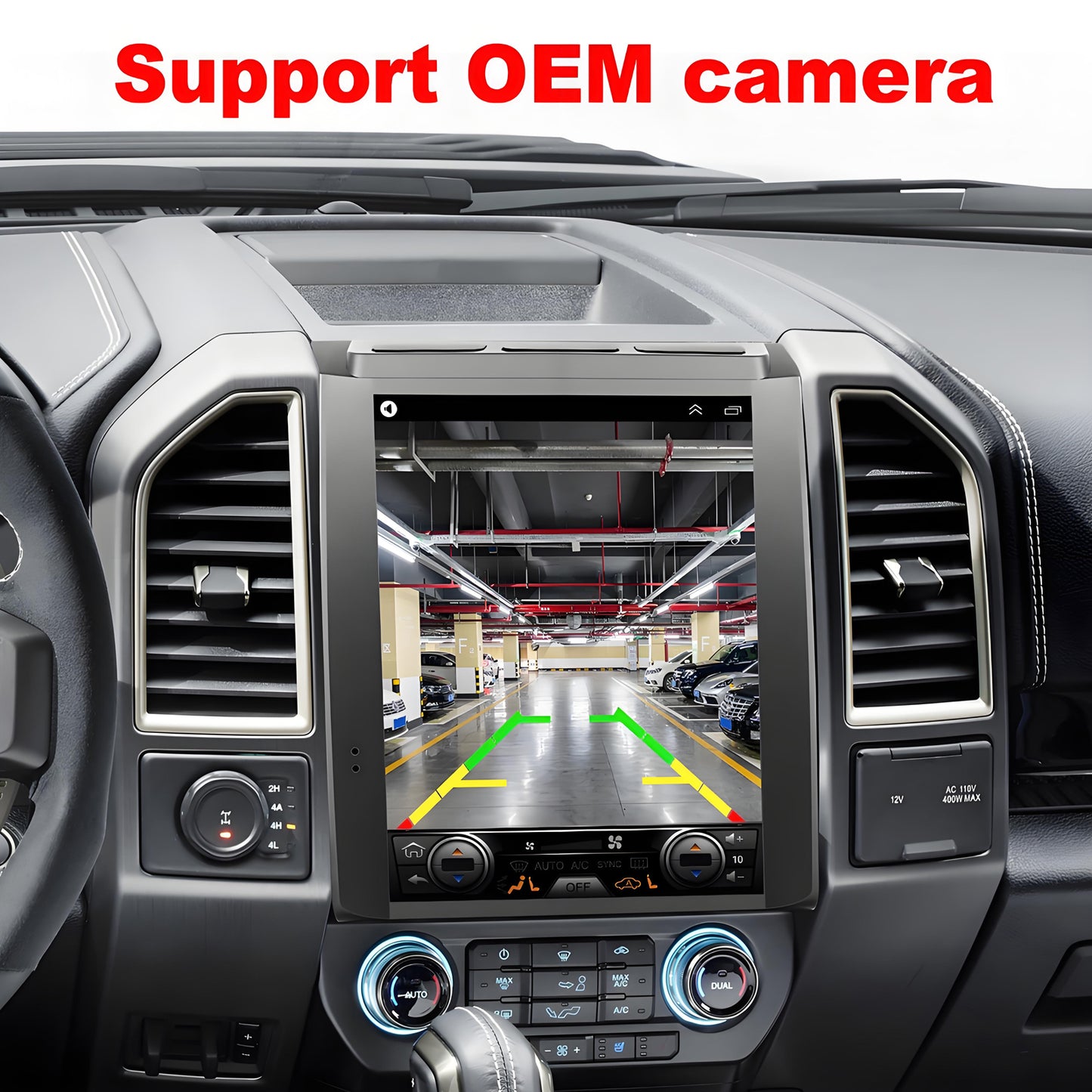 For Ford F150 2019-2020 Radio upgrade,12.1-inch QLED 8-Core CPU,touch screen Stereo,Wireless CarPlay & Android Auto,keep OEM Controls