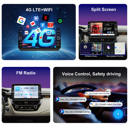 For Toyota Corolla 2020-2022 Radio upgrade,10.2-inch QLED 8-Core CPU,touch screen Stereo,Wireless CarPlay & Android Auto,keep OEM Controls