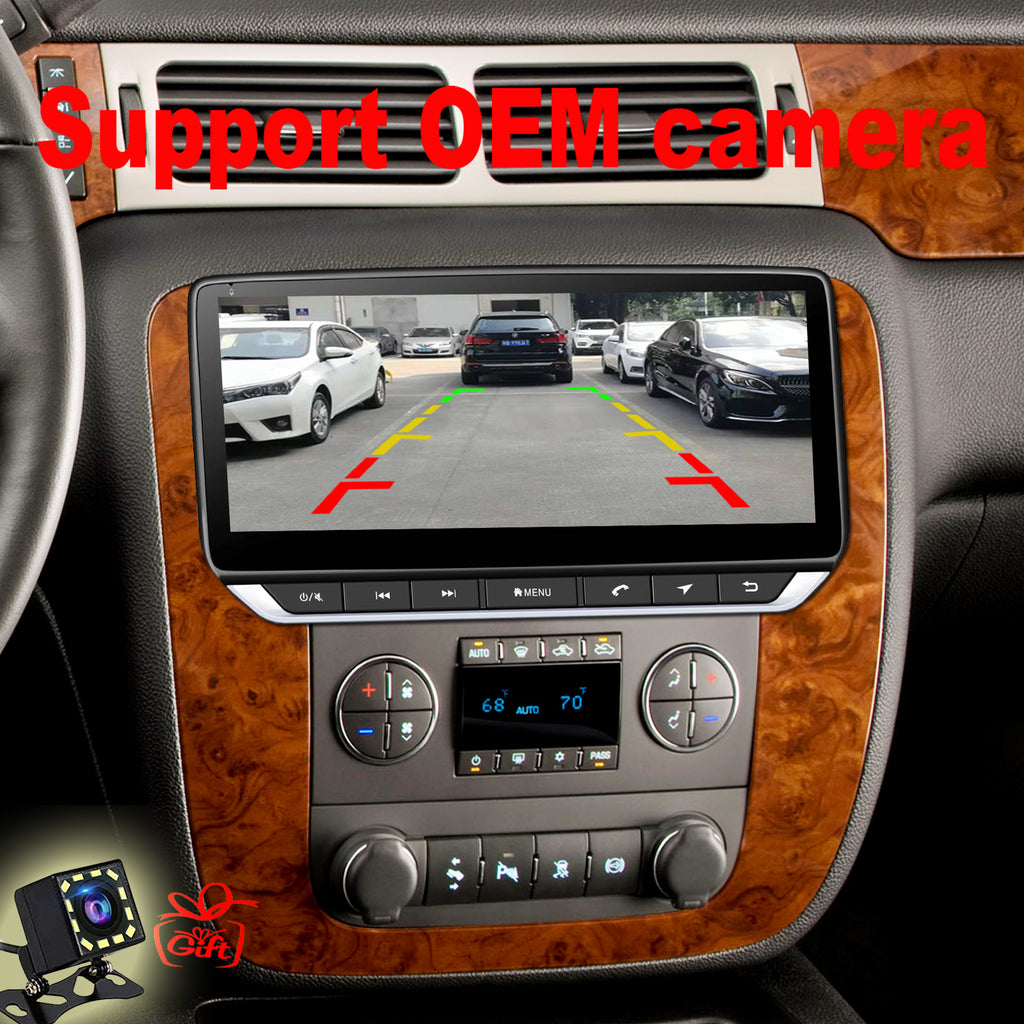 for GMC Sierra 2007-2013 Radio upgrade,10.25-inch QLED 8-Core CPU,touch screen Stereo,Wireless CarPlay & Android Auto,keep OEM Controls