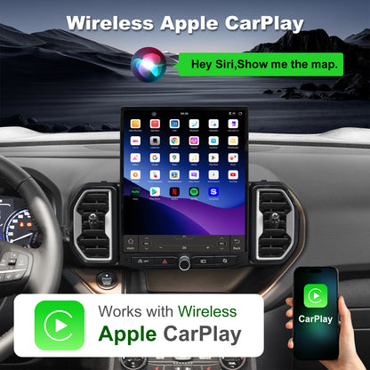 For Ford Bronco Sport 2021-2024 Radio upgrade, 14.5-inch QLED 8-Core CPU, touch screen Stereo,Wireless CarPlay & Android Auto, keep OEM Controls