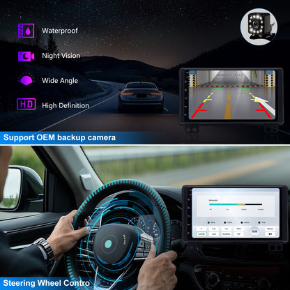For Lincoln Navigator (with NAV – THX amp) 2003-2006 Radio upgrade, 7-inch QLED 8-Core CPU, touch screen Stereo, Wireless CarPlay & Android Auto, keep OEM Controls