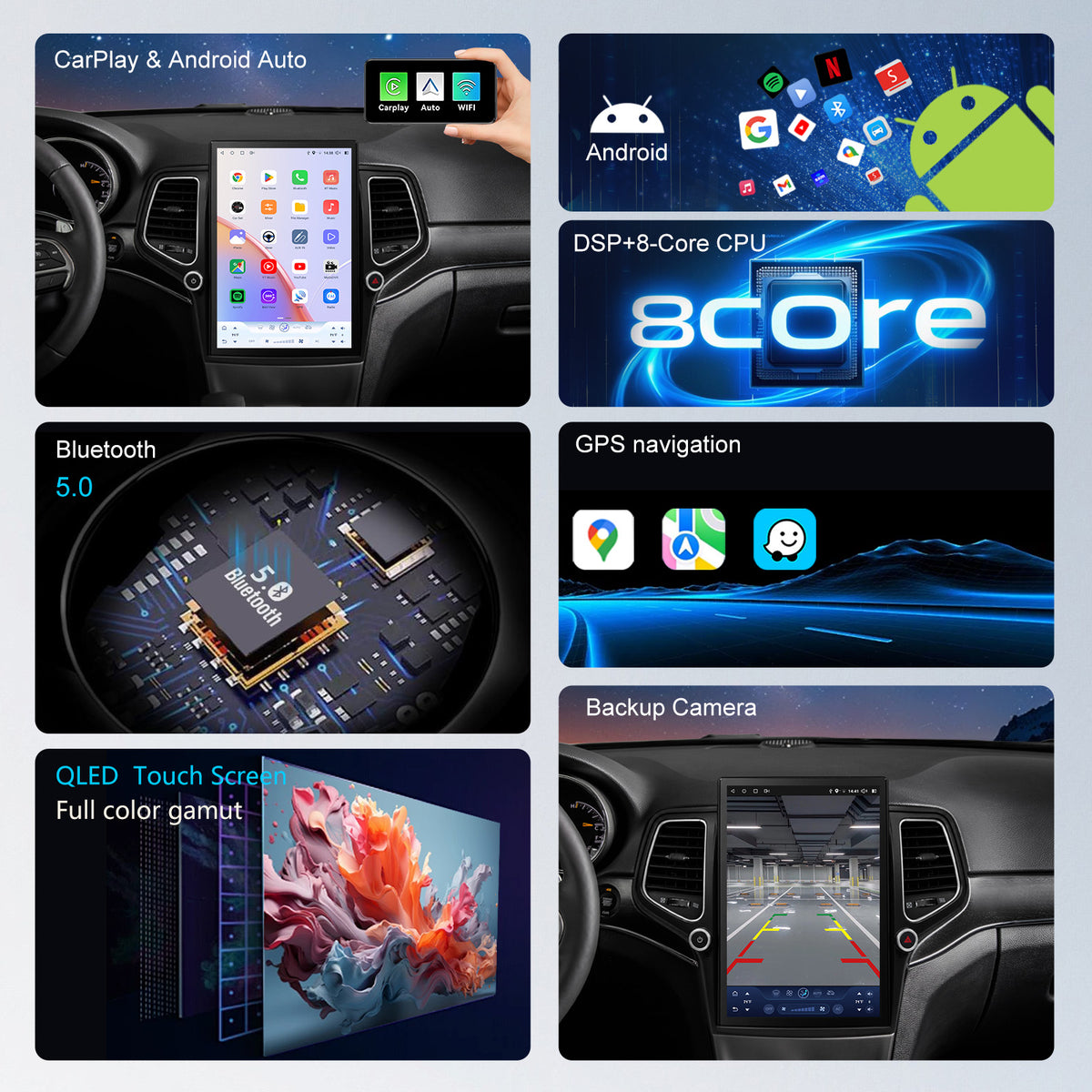 Jeep Grand Cherokee 2014-2021 14.5" CarPlay Radio | Topdisplay 2014 2015 2016 2017 2018 2019 2020 2021 Jeep Grand Cherokee