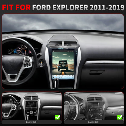 For Ford Explorer 2011-2019 Radio upgrade,12.1-inch QLED  8-Core CPU,touch screen Stereo,Wireless CarPlay & Android Auto,keep OEM Controls