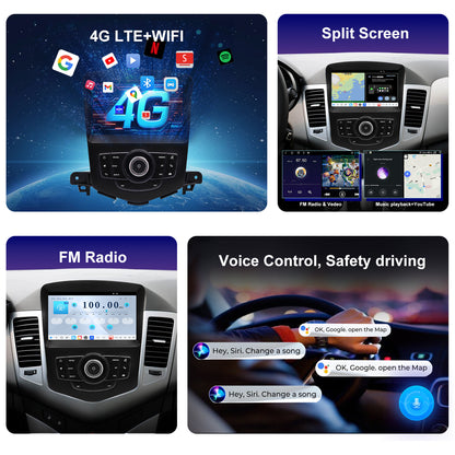 For Chevrolet Chevy Cruze 2009-2015 2016 limited Radio upgrade,10.4-inch QLED 8-Core CPU,touch screen Stereo,Wireless CarPlay & Android Auto,keep OEM Controls