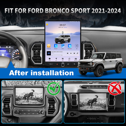 Ford Bronco Sport Radio upgrade 2021-2024 CarPlay Stereo - Topdisplay 2021 2022 2023 2024 Upgrade Touch Screen Headunit Apple Carplay Android Auto Accessories Estéreo Pantalla