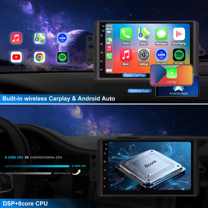 For Buick Park Avenue 1995-2005 Radio upgrade,7-inch QLED 8-Core CPU,touch screen Stereo,Wireless CarPlay & Android Auto,keep OEM Controls