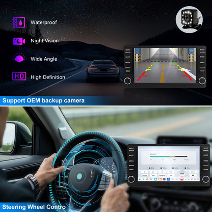 For Mitsubishi L200 2015-2022 Radio upgrade, 7-inch QLED  8-Core CPU, touch screen Stereo,Wireless CarPlay & Android Auto, With Free Backup Camera, keep OEM Controls