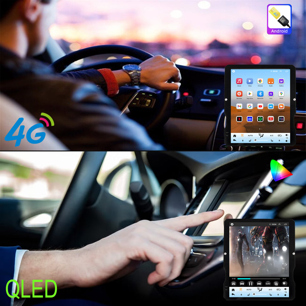 for Jeep Wrangler 2018-2023 Radio upgrade,12.1-inch QLED 8-Core CPU,touch screen Stereo,Wireless CarPlay & Android Auto,keep OEM Controls
