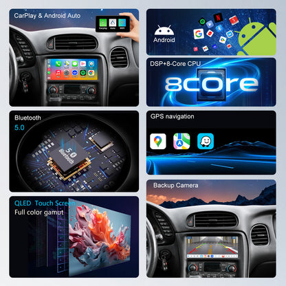 For Chevrolet Chevy Corvette C5 1997-2004 Radio upgrade,6.8-inch QLED  8-Core CPU,touch screen Stereo,Wireless CarPlay & Android Auto，Free camera