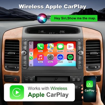 Ford Lexus GX470 Radio upgrade 2002-2009 CarPlay Stereo Screen - Topdisplay 2002 2003 2004 2005 2006 2007 2008 2009 Lexus Replacement Headunit Apple Android Auto Accessories Pantalla Estéreo