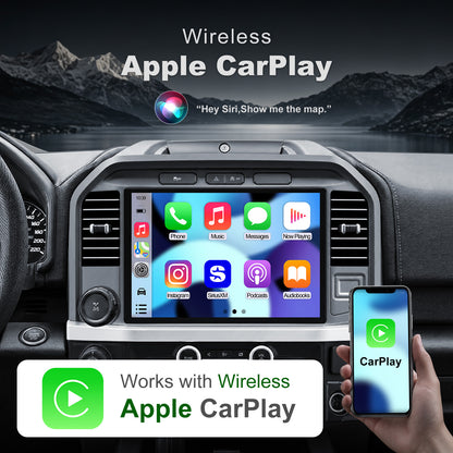 Ford F150 Stereo replacement 2015-2020 CarPlay Radio Screen-Topdisplay 2015 2016 2017 2018 2019 2020 F150 Upgrade Headunit Apple Carplay Android Auto Accessories Pantalla Estéreo
