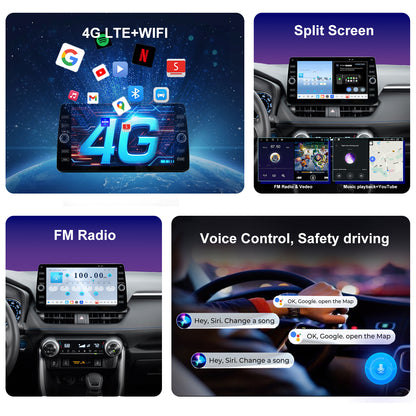 For Toyota RAV4 2019-2022 Radio upgrade,10.2-inch QLED 8-Core CPU,touch screen Stereo,Wireless CarPlay & Android Auto,keep OEM Controls