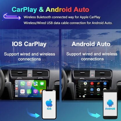 For Volkswagen Golf 2012-2021 Radio upgrade,10.1 inch QLED 8-Core CPU,touch screen Stereo,Wireless CarPlay & Android Auto,keep OEM Controls