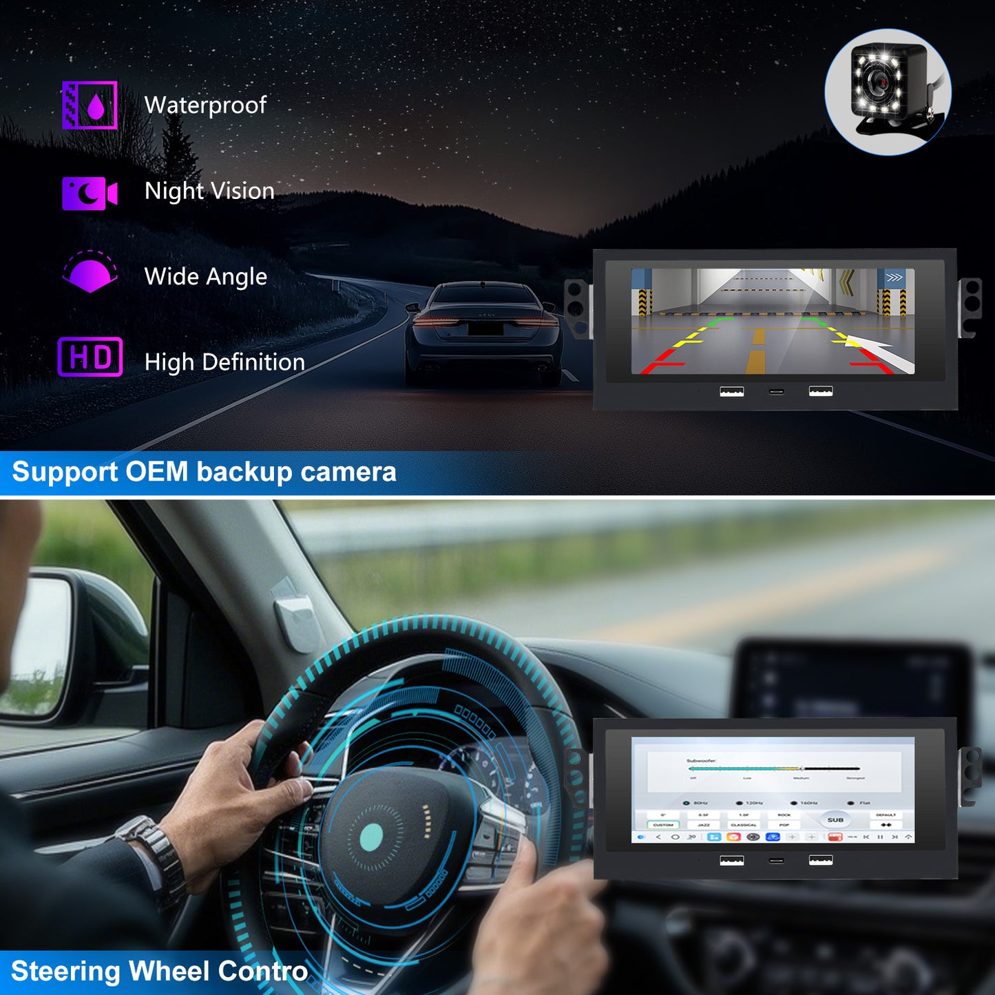 For GMC Jimmy 1998-2001 Radio upgrade,6.86-inch QLED 8-Core CPU, touch screen Stereo,Wireless CarPlay & Android Auto,keep OEM Controls