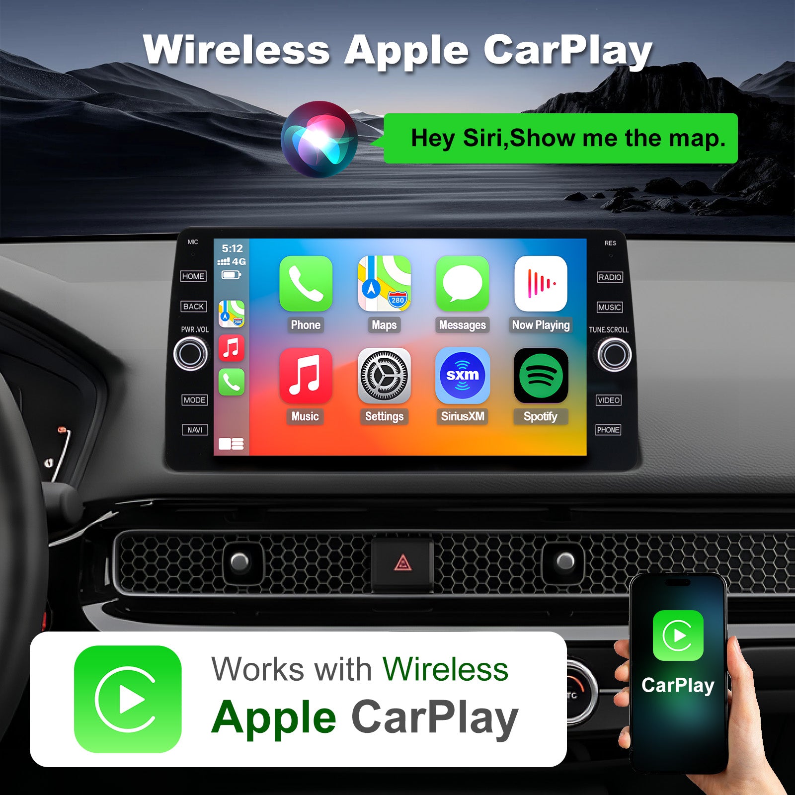Honda Civic Radio upgrade 2022-2025 CarPlay Stereo Screen - Topdisplay 2022 2023 2024 2025 Replacement Headunit Apple Android Auto Accessories Pantalla Estéreo