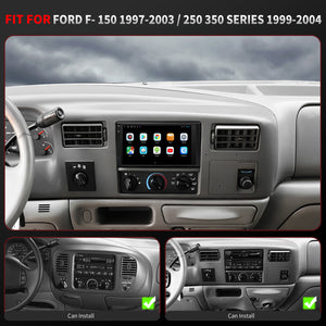 Ford F250 Stereo replacement 1999-2004 CarPlay Radio Screen-Topdisplay 1999 2000 2001 2002 2003 2004 F250 Upgrade Headunit Apple Carplay Android Auto Accessories Pantalla Estéreo