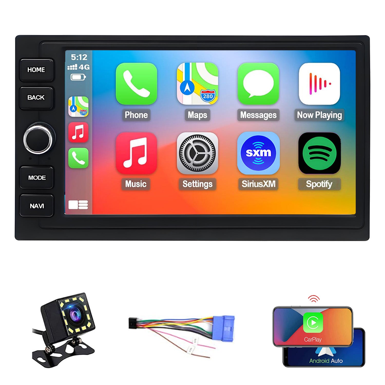 Honda Stepwgn Radio upgrade 1996-2002 CarPlay Stereo Screen-Topdisplay 1996 1997 1998 1999 2000 2001 2002 Replacement Headunit Apple Android Auto Accessories Pantalla Estéreo 