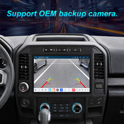For Ford F350 2017-2021 Radio Upgrade, 13-inch QLED Touch Screen Stereo, 8-Core CPU, Wireless CarPlay & Android Auto, Keep OEM Controls
