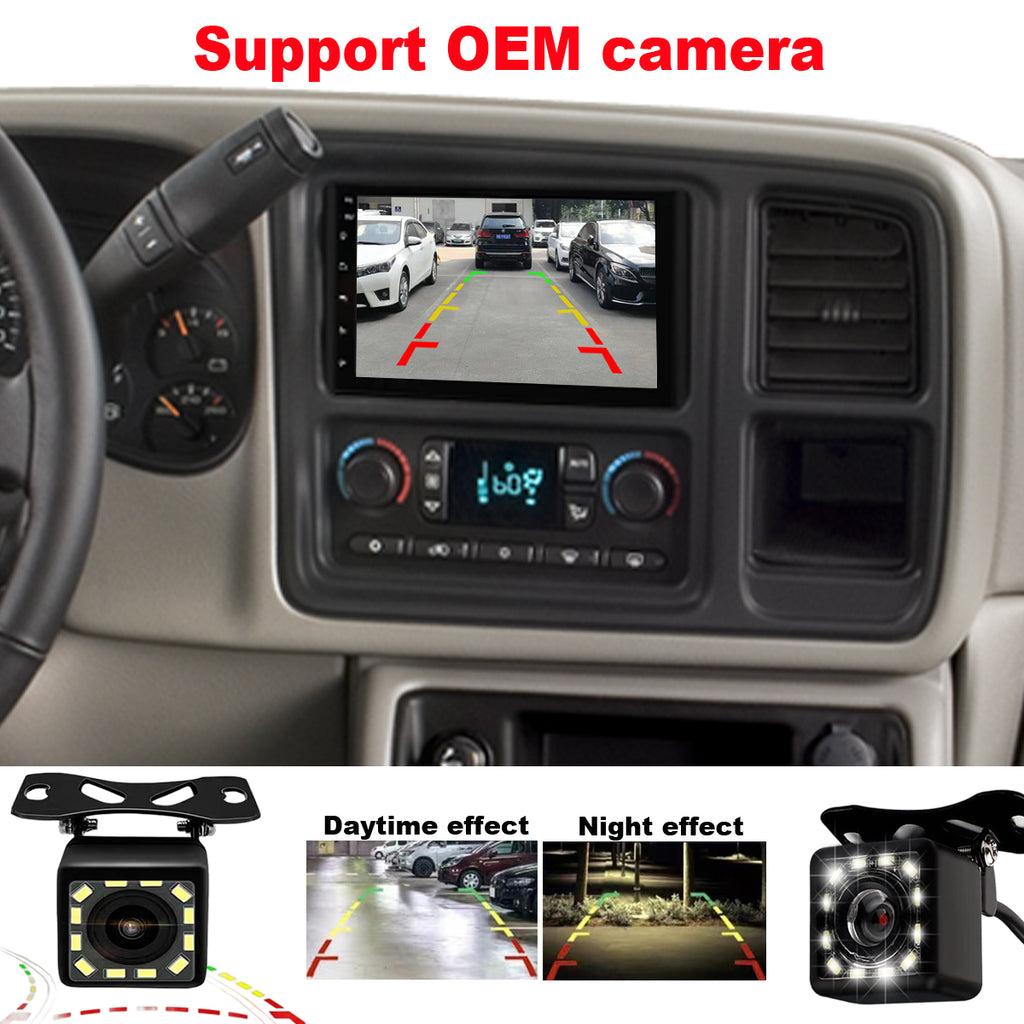 for GMC Yukon 2003-2006 Radio upgrade,7-inch QLED 8-Core CPU,touch screen Stereo,Wireless CarPlay & Android Auto,Free camera
