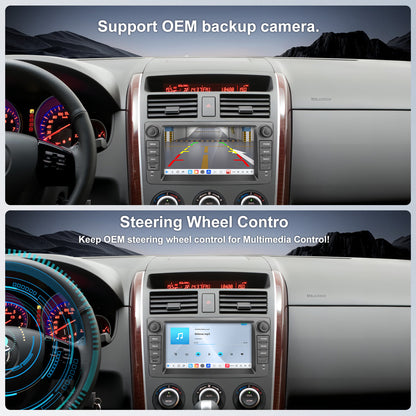 Mazda CX-9 2007-2015 8-inch QLED CarPlay Radio | Topdisplay 2007 2008 2009 2010 2011 2012 2013 2014 2015