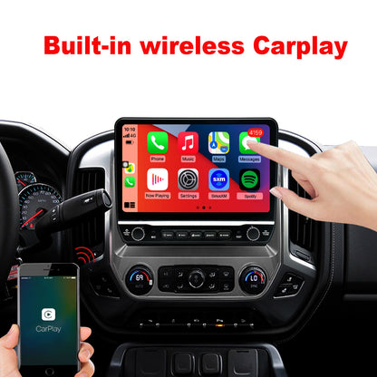 Chevy Silverado Radio upgrade 2014-2018 CarPlay Stereo Screen-Topdisplay 2014 2015 2016 2017 2018  Chevrolet Replacement Headunit Apple Android Auto Accessories Pantalla Estéreo