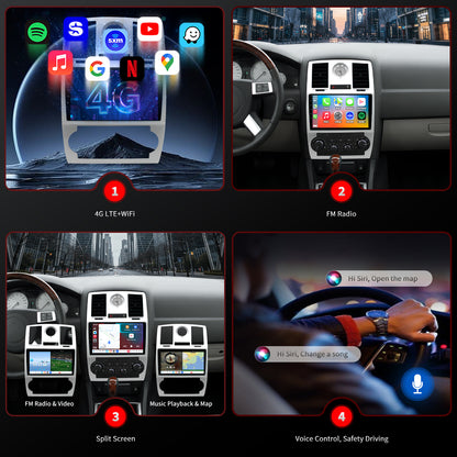 Chrysler 300 Radio upgrade 2005-2010 CarPlay Stereo Screen-Topdisplay 2005 2006 2007 2008 2009 2010 Replacement