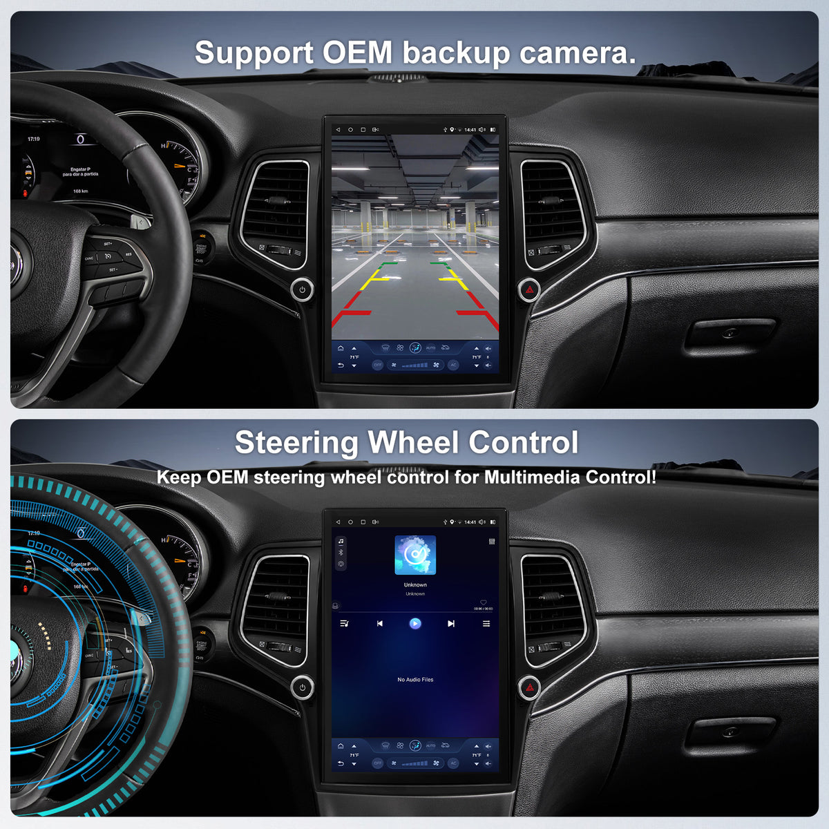 Jeep Grand Cherokee 2014-2021 14.5" CarPlay Radio | Topdisplay 2014 2015 2016 2017 2018 2019 2020 2021 Jeep Grand Cherokee
