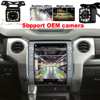 For Toyota Tundra 2014-2020 Radio upgrade,12.1-inch QLED  8-Core CPU,touch screen Stereo,Wireless CarPlay & Android Auto,keep OEM Controls