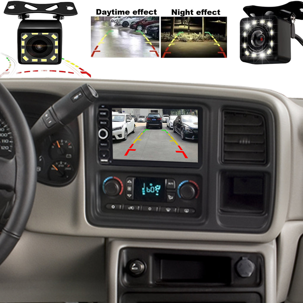 for GMC Sierra 2003-2006 Radio upgrade,7-inch QLED 8-Core CPU,touch screen Stereo,Wireless CarPlay & Android Auto,keep OEM Controls