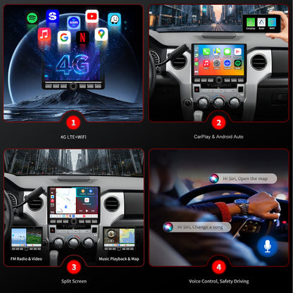 Toyota Tundra radio 2014-2021 Upgrade CarPlay Screen- Topdisplay 2014 2015 2016 2017 2018 2019 2020 2021 Toyota Tundra Upgrade Stereo Headunit Apple Carplay Android Auto Pantalla Estéreo