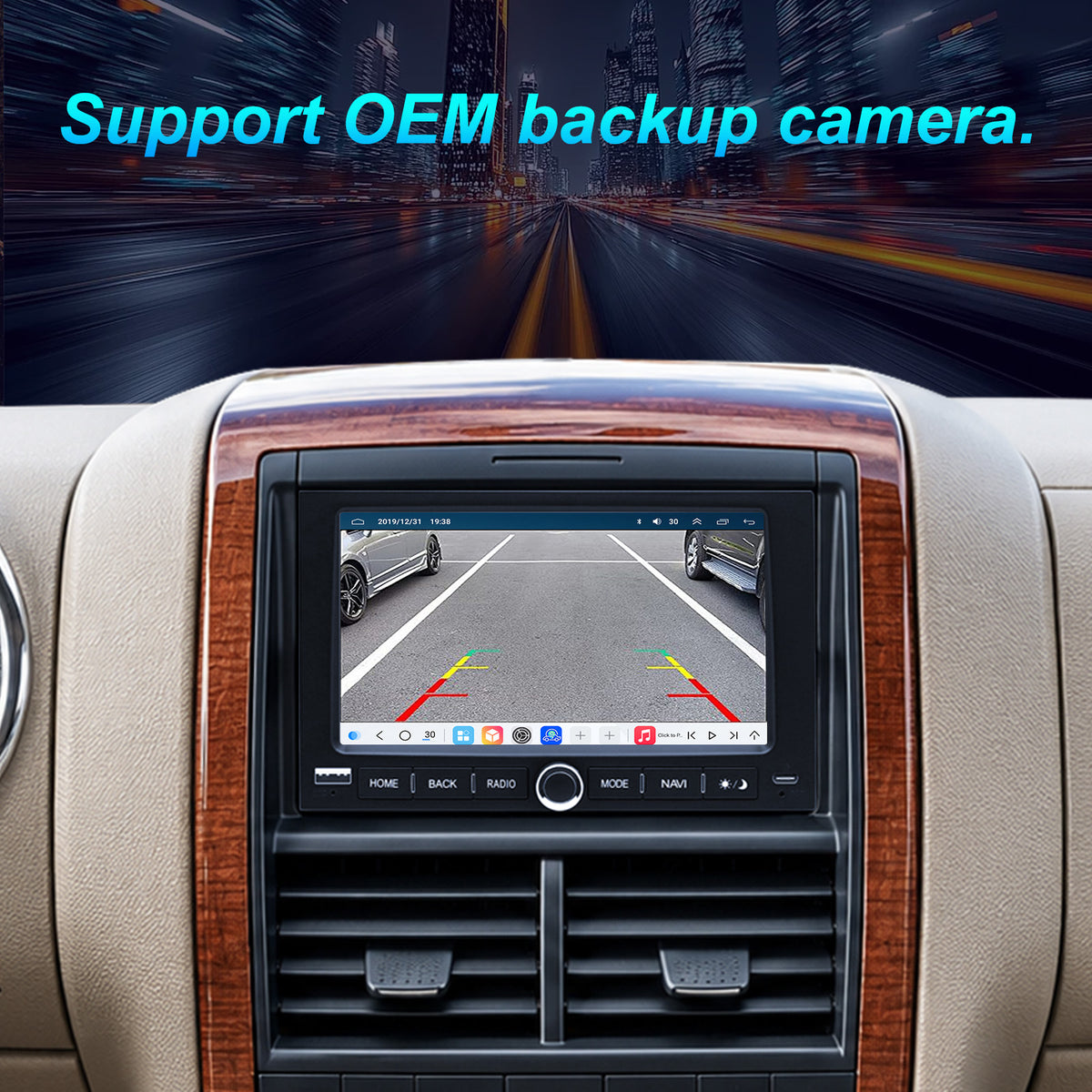 For Ford Explorer 2006-2010 Radio upgrade, 7-inch QLED 8-Core CPU, touch screen Stereo with Knob, Wireless CarPlay & Android Auto, Free camera
