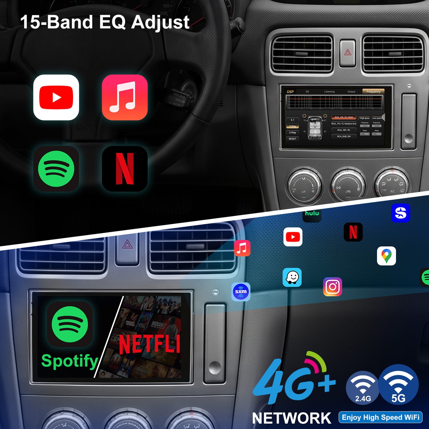 For Subaru Forester 2002-2008 radio Upgrade CarPlay Screen- Topdisplay 2002 2003 2004 2005 2006 2007 2008 Subaru Forester Upgrade Stereo Headunit Apple Carplay Android Auto Pantalla Estéreo