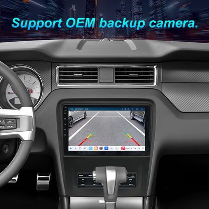 For Ford Mustang 2010-2014 Radio upgrade, 10.1-inch QLED 8-Core CPU, touch screen Stereo,Wireless CarPlay & Android Auto,keep OEM Controls, free backup camera included