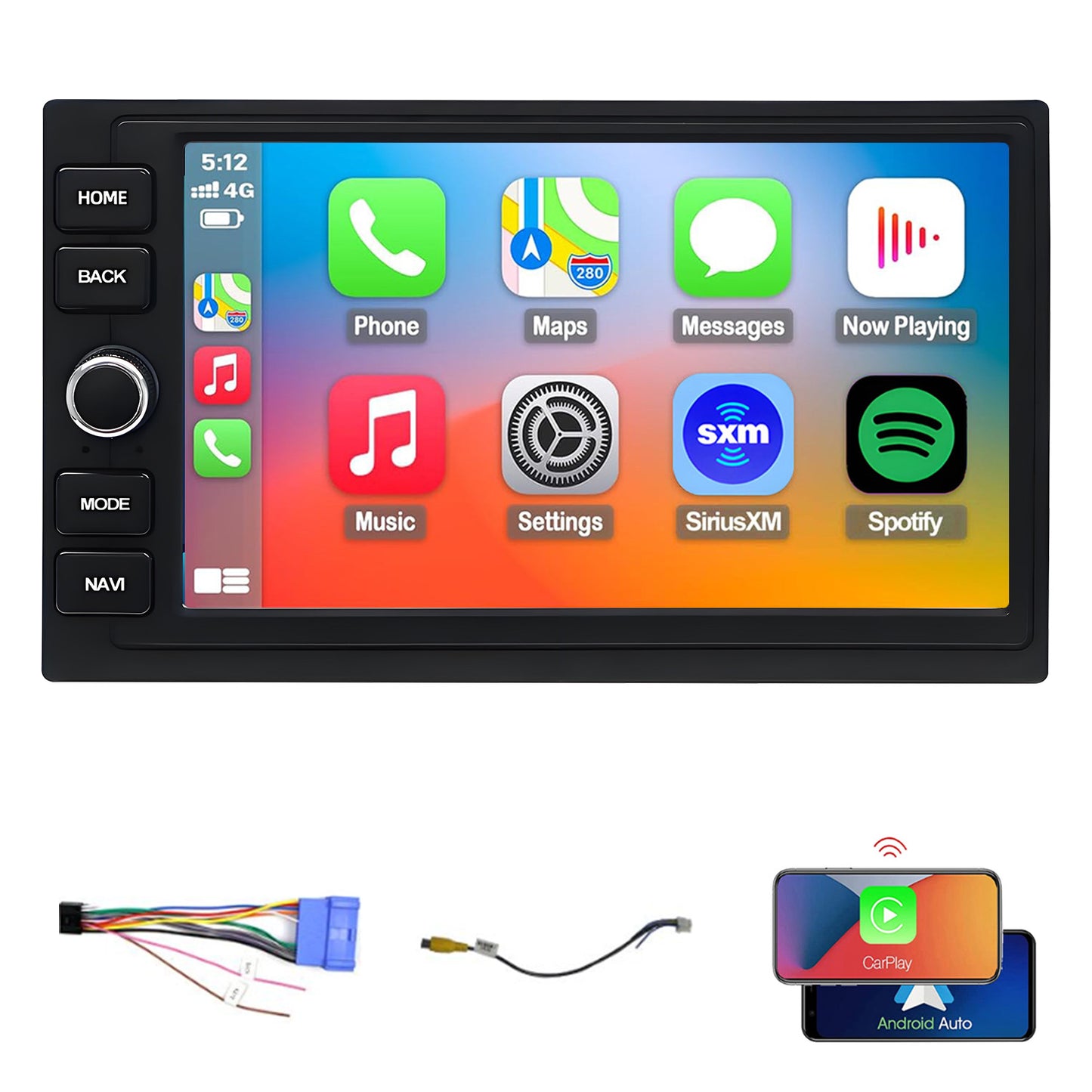Replace your Honda CRZ with a 7" touch screen car radio stereo featuring Apple CarPlay & Android Auto. Fits model : Honda CRZ 2011 2012 2013 