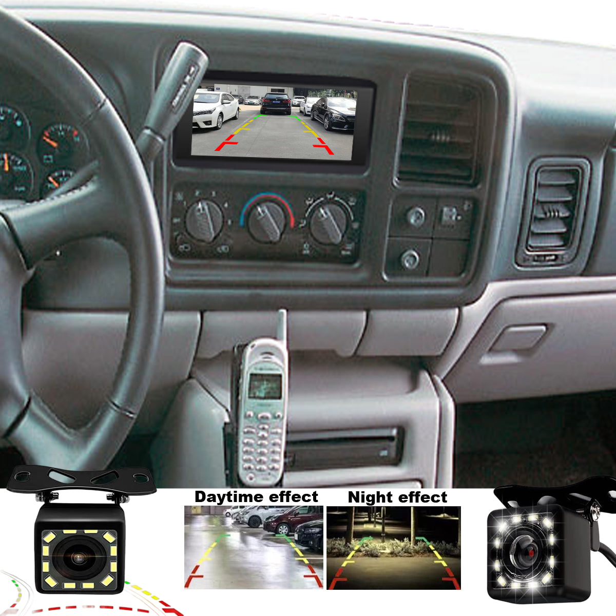 For GMC Acadia 1998-2002 Radio upgrade,6.8-inch QLED 8-Core CPU,touch screen Stereo,Wireless CarPlay & Android Auto,Free camera
