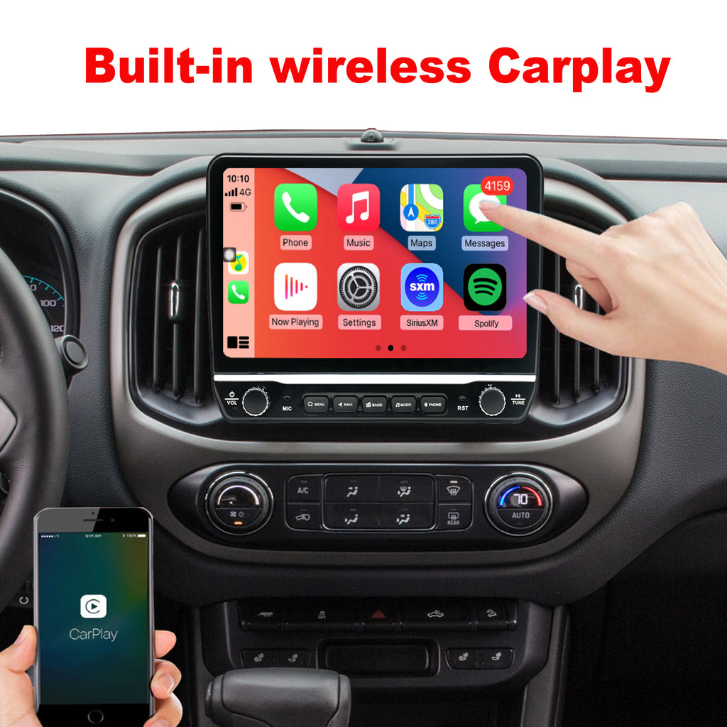 for Chevrolet Chevy Colorado 2015-2019 Radio upgrade,10.1-inch QLED 8-Core CPU,touch screen Stereo,Wireless CarPlay & Android Auto,keep OEM Controls