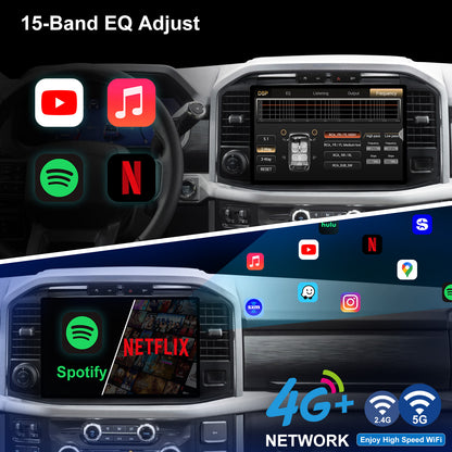 Ford F150 Touch Screen upgrade 2021-2023 CarPlay Stereo - Topdisplay 2021 2022 2023 F150 Upgrade Headunit Radio Apple Carplay Android Auto Accessories Pantalla Estéreo