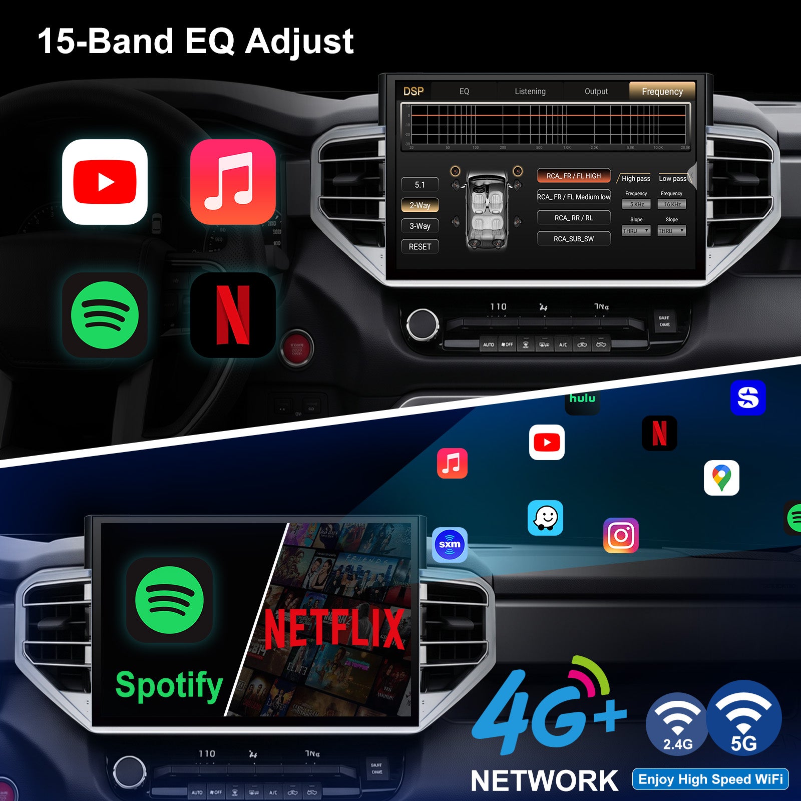 Toyota Tundra radio 2022-2026 Upgrade CarPlay Screen- Topdisplay 2022 2023 2024 2025 2026 Toyota Tundra Upgrade Stereo Headunit Apple Carplay Android Auto Pantalla Estéreo