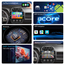 Load image into Gallery viewer, For Jeep Compass 2010-2016 Radio upgrade,10.2-inch QLED  8-Core CPU,touch screen Stereo,Wireless CarPlay &amp; Android Auto,keep OEM Controls