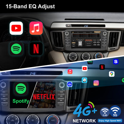 Toyota RAV4 radio 2013-2018 Upgrade CarPlay Screen- Topdisplay  2013 2014 2015 2016 2017 2018 Toyota RAV4 Upgrade Stereo Headunit Apple Carplay Android Auto Pantalla Estéreo