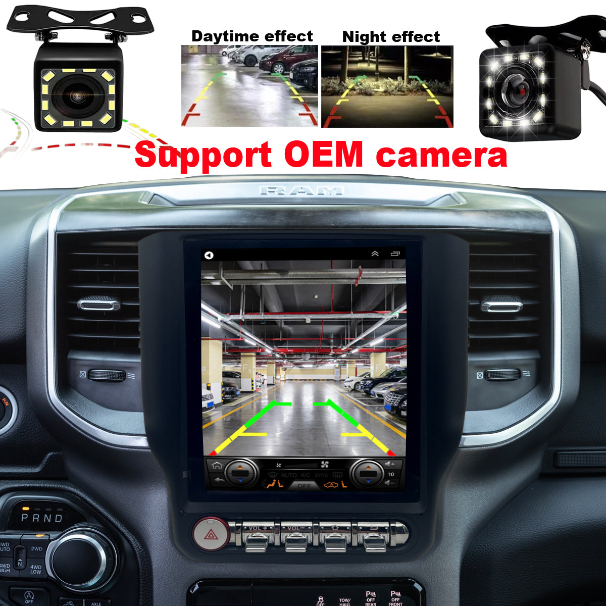 Dodge RAM 1500/2500/3500 Radio upgrade 2019-2023 CarPlay Stereo Screen - Topdisplay 2019 2020 2021 2022 2023 Replacement Headunit Apple Android Auto Accessories Pantalla Estéreo