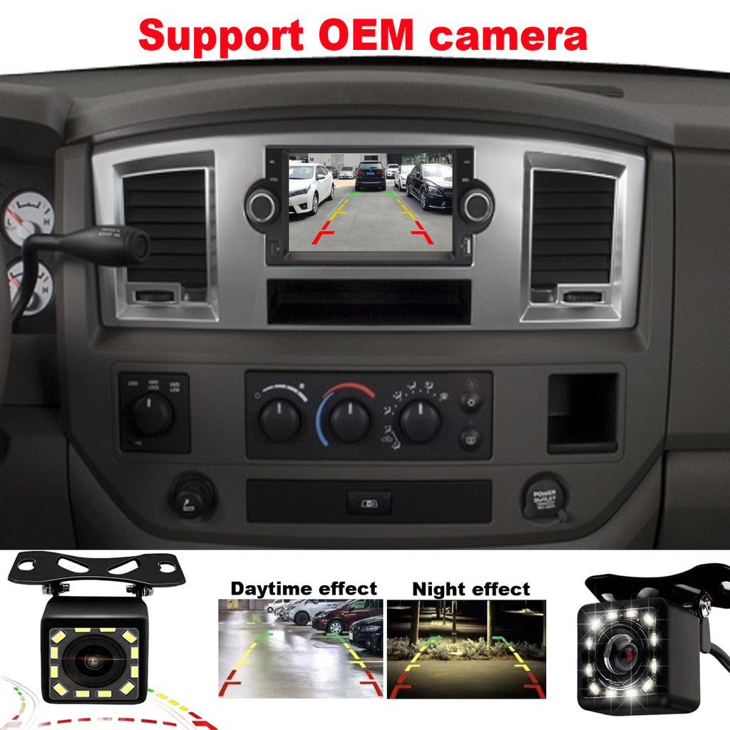 for Jeep Compass 2007-2008 Radio upgrade,6.2-inch QLED 8-Core CPU,touch screen Stereo,Wireless CarPlay & Android Auto,Free camera