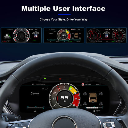 For Volkswagen Touran L 2016-2022 Digital Instrument Cluster, 12.3-inch QLED Screen, Multiple UI, Wireless CarPlay, Direct OEM Replacement