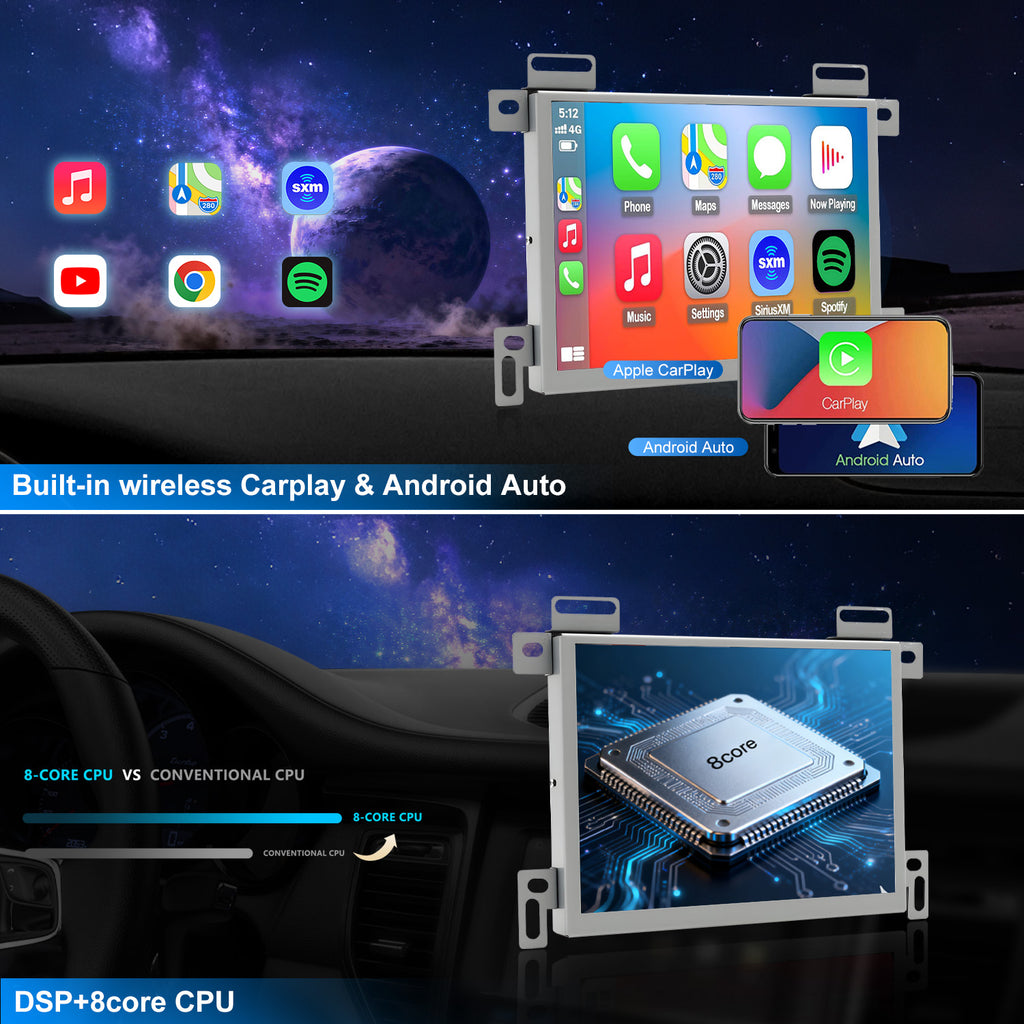 Dodge Charger Radio upgrade 2015-2023 CarPlay Stereo Screen-Topdisplay  2015 2016 2017 2018 2019 2020 2021 2022 2023 Replacement Headunit Apple Android Auto Accessories Pantalla Estéreo