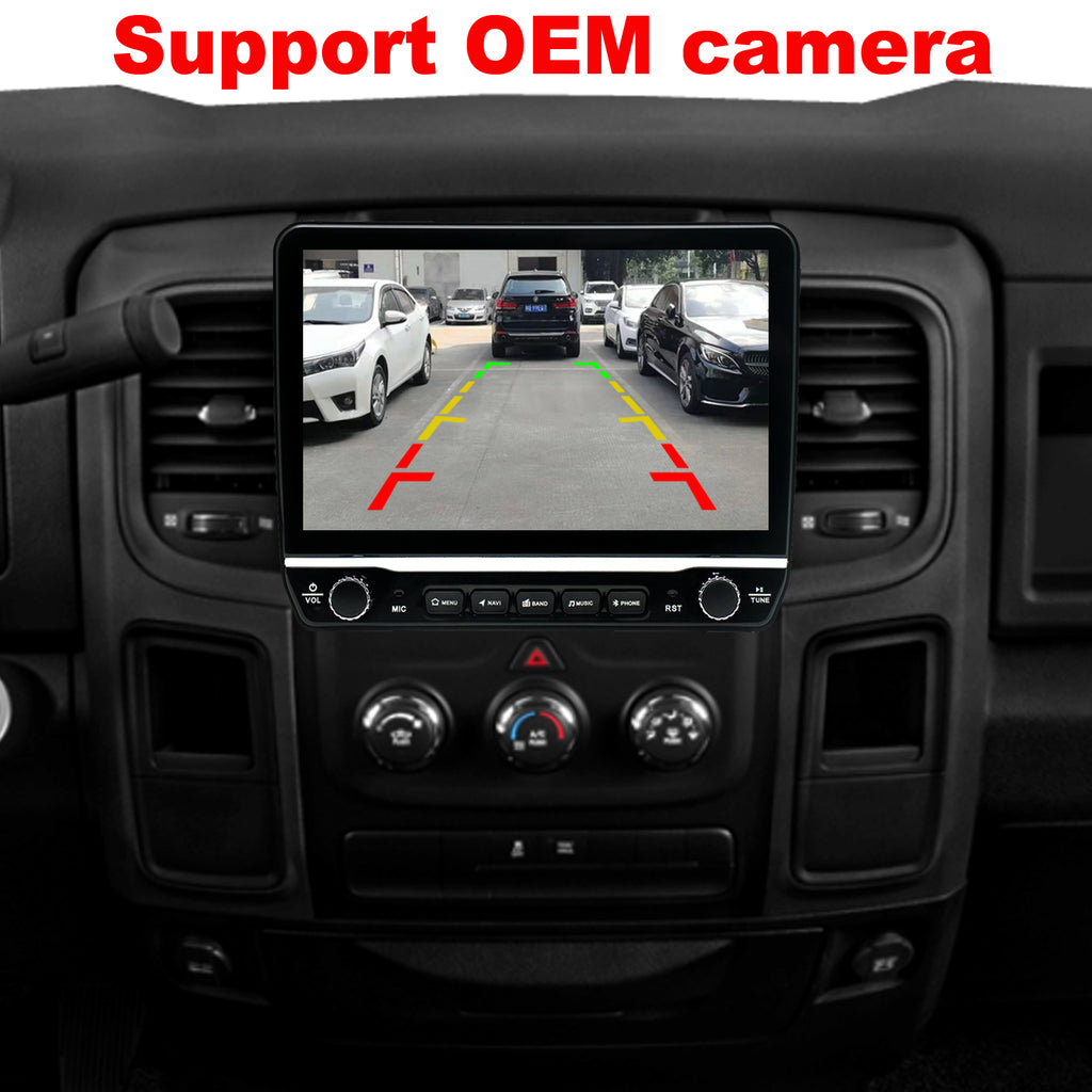 for Dodge RAM 1500/2500/3500 2013-2018 Radio upgrade,10.1-inch QLED 8-Core CPU,touch screen Stereo,Wireless CarPlay & Android Auto,manual AC Only