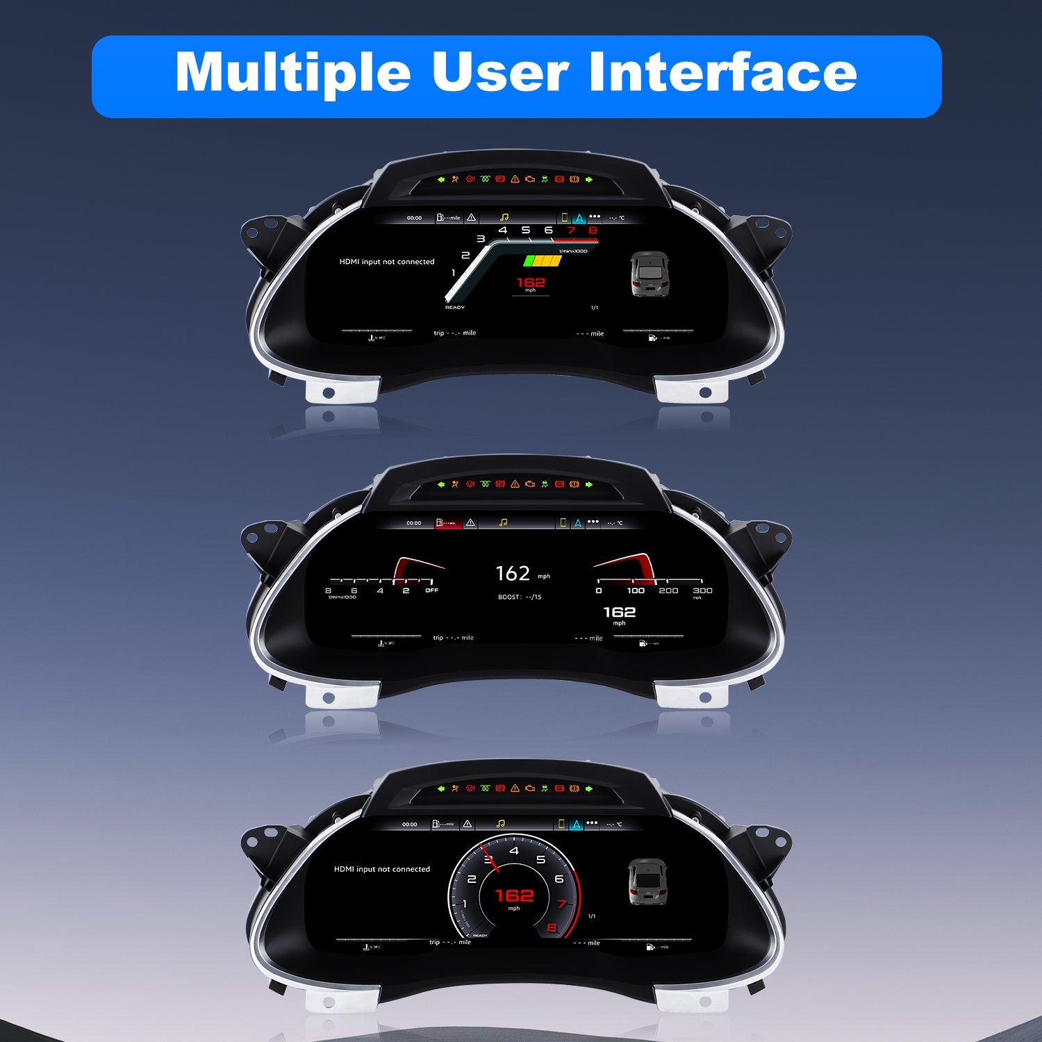 Audi A4 Digital Instrument Cluster 2009 / 2010 / 2011 / 2012 | 12.3" QLED - Topdisplay