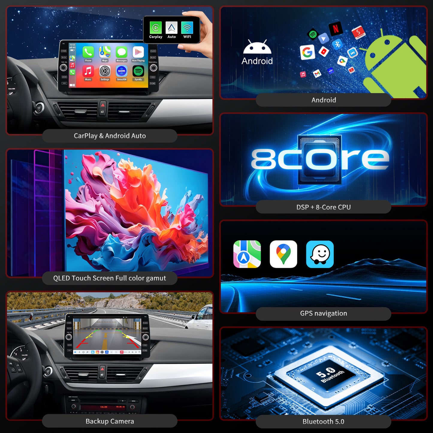 BMW X1 E84 radio Radio upgrade 2010-2015 CarPlay Stereo Screen - Topdisplay 2010 2011 2012 2013 2014 2015 Replacement Headunit Apple Android Auto Accessories Pantalla Estéreo